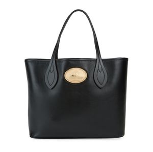 Roberto Cavalli Leather Box Tote in Black